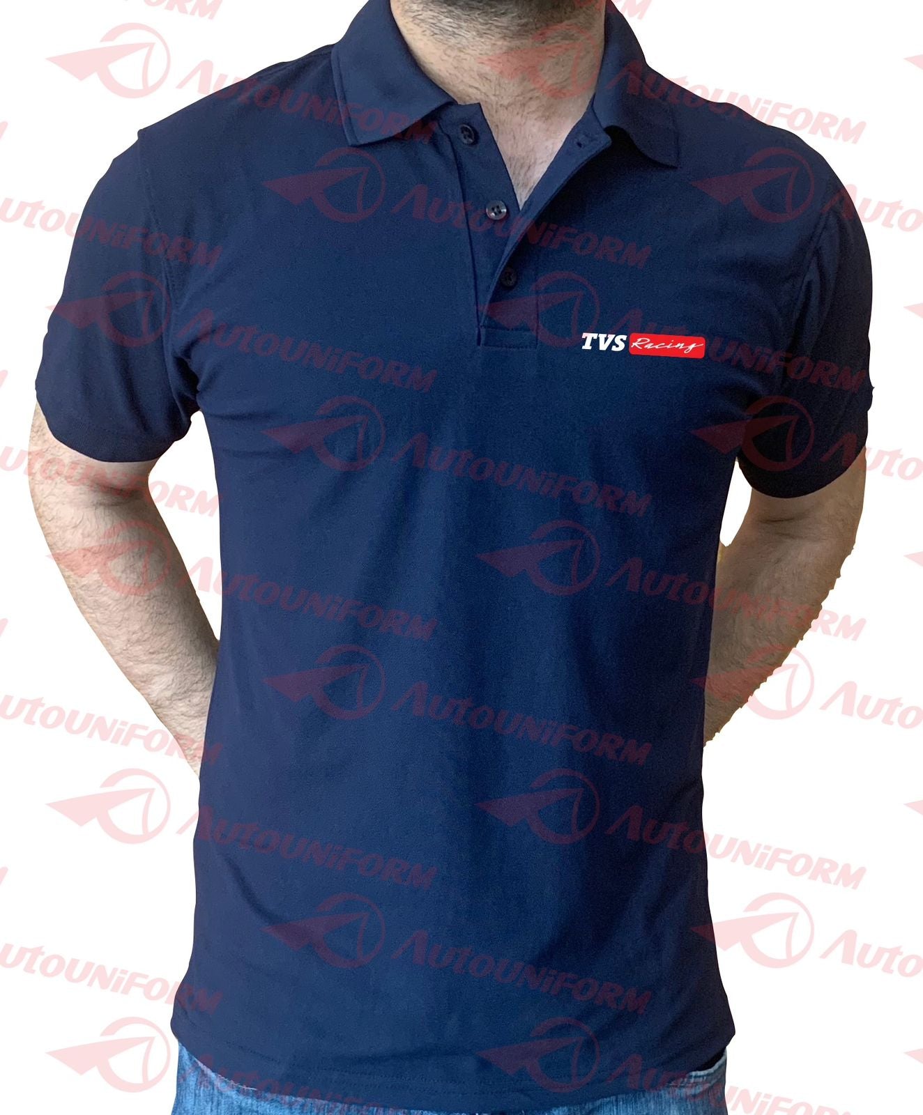 Buy TVS Navy blue T-Shirt only at www.autouniform.com