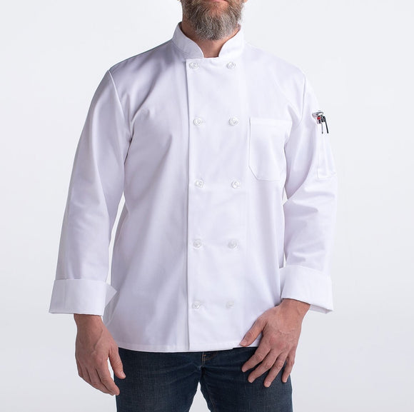 AutoUniform White Chef Coat (Full Sleeves)